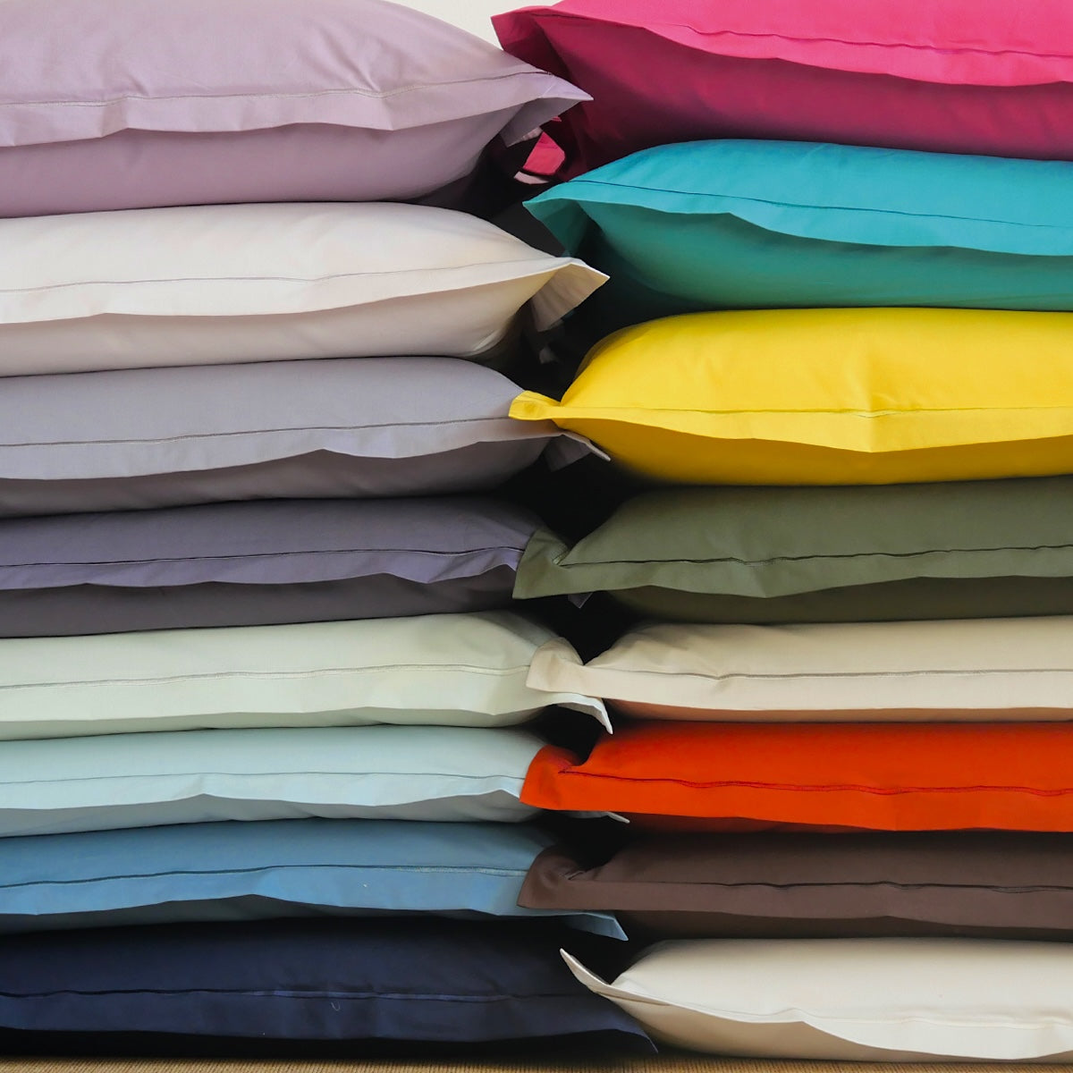 Housse de couette - Uni Percale de coton #Couleur_BLEU HORIZON 
