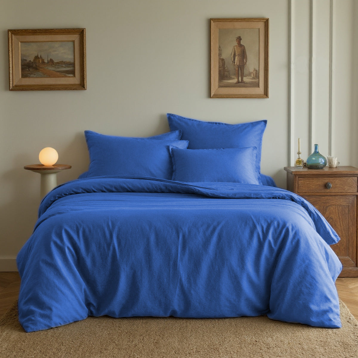 Drap-housse - Coton 57 fils #Couleur_DENIM