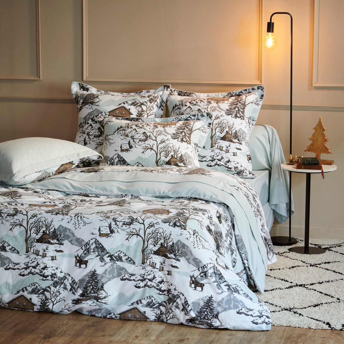 Montagne Drap Housse 155gr Flannel Imprime