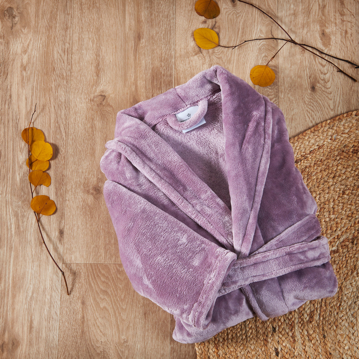 Peignoir Mixte Polaire - Col Chale #Couleur_LILAS