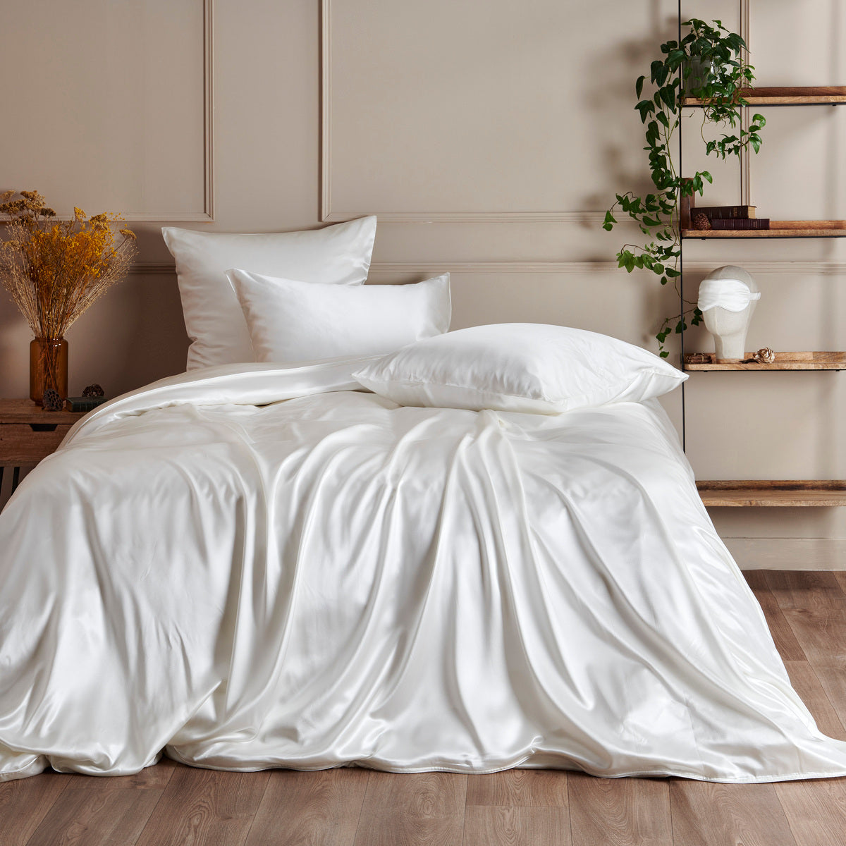 Housse de couette - 100% soie de mûrier #Couleur_IVOIRE