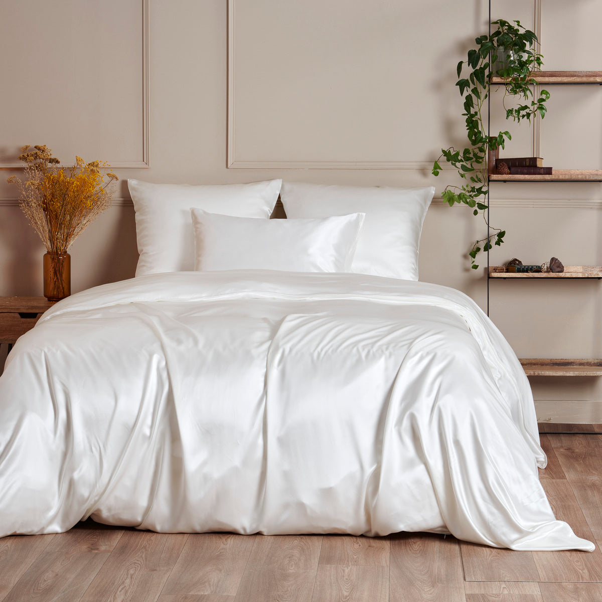 Housse de couette - 100% soie de mûrier #Couleur_IVOIRE