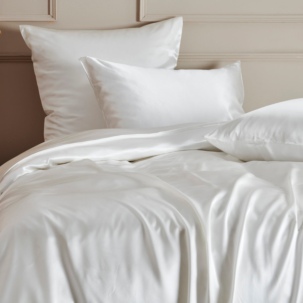Housse de couette - 100% soie de mûrier #Couleur_IVOIRE