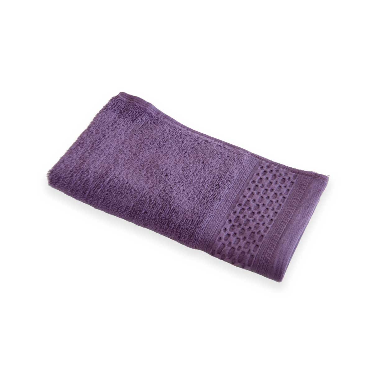 Serviette invité - Coton Zero Twist 500g/m² #Couleur_AUBERGINE
