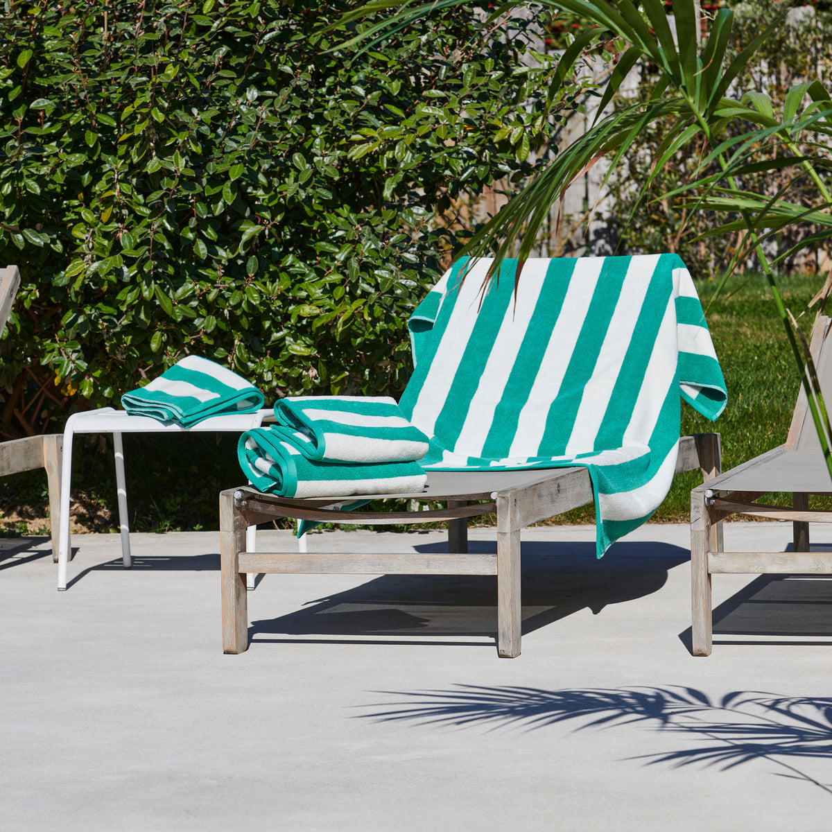 Drap de bain Les Planches - Coton 550g/m² #Couleur_EMERAUDE