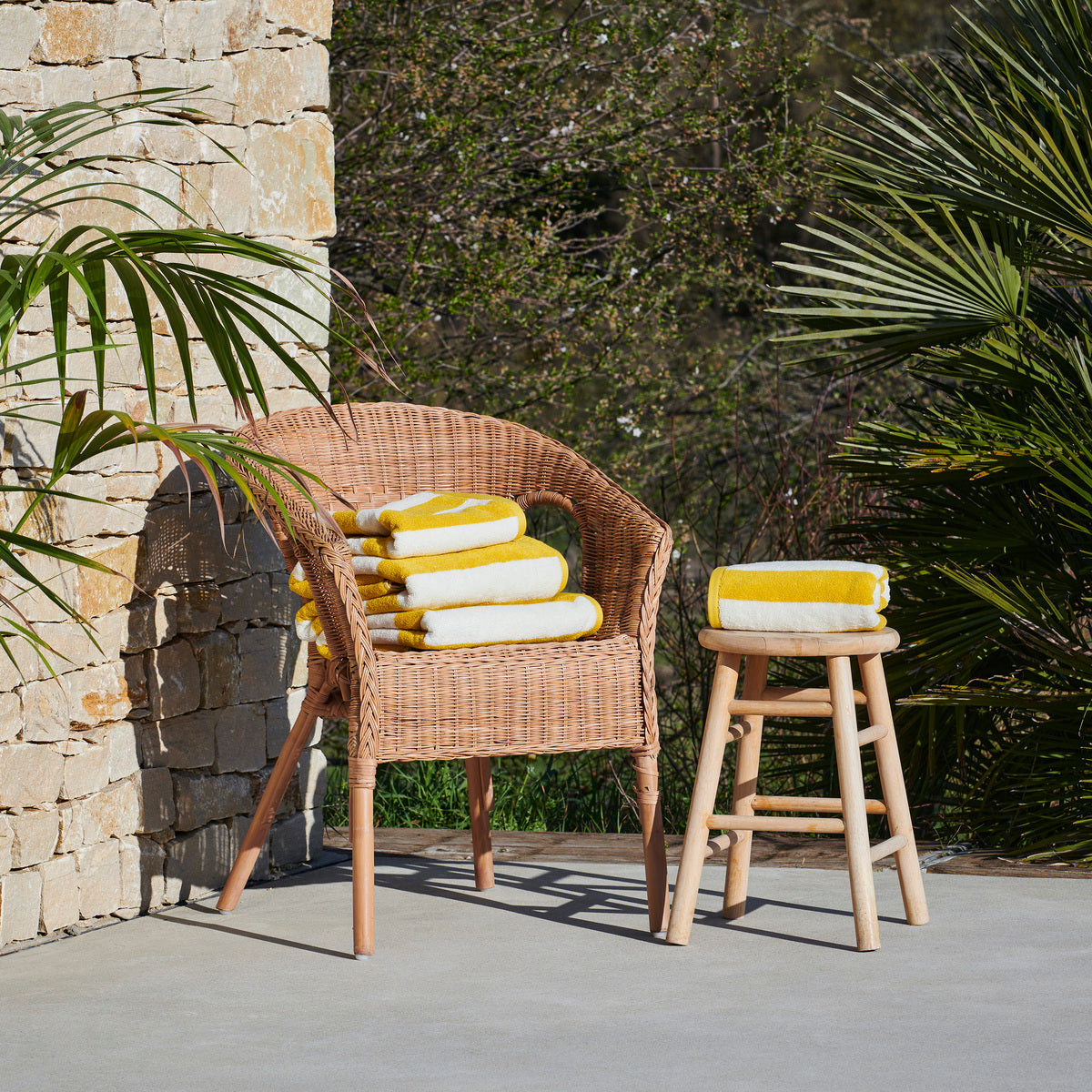 Drap de bain Les Planches - Coton 550g/m² #Couleur_SOLEIL