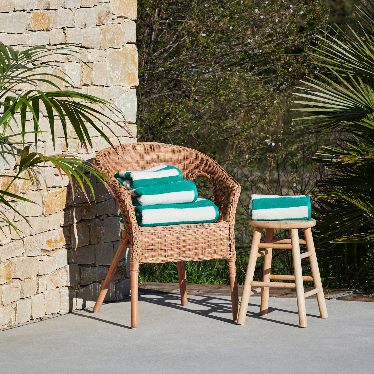 Drap de bain Les Planches - Coton 550g/m² #Couleur_EMERAUDE