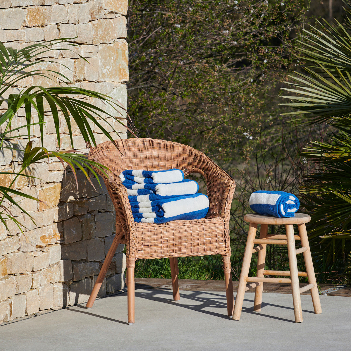 Serviette Les Planches - Coton 550g/m² #Couleur_OUTREMER LESPLANCHES