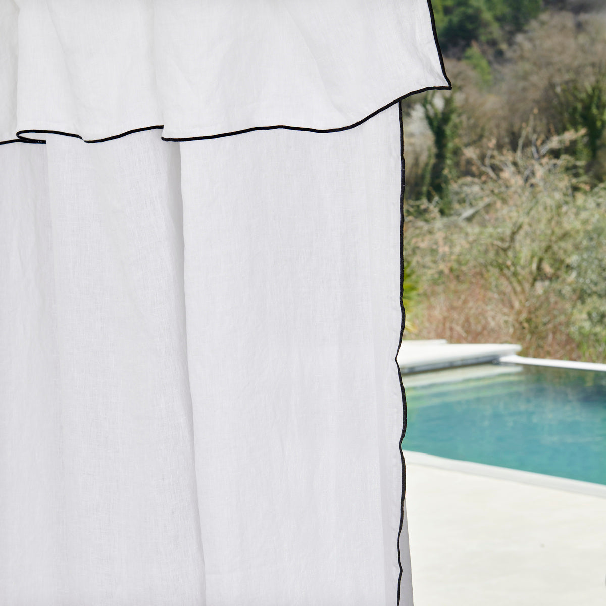 Rideau panneau Brise De Lin - 100% Lin #Couleur_BLANC