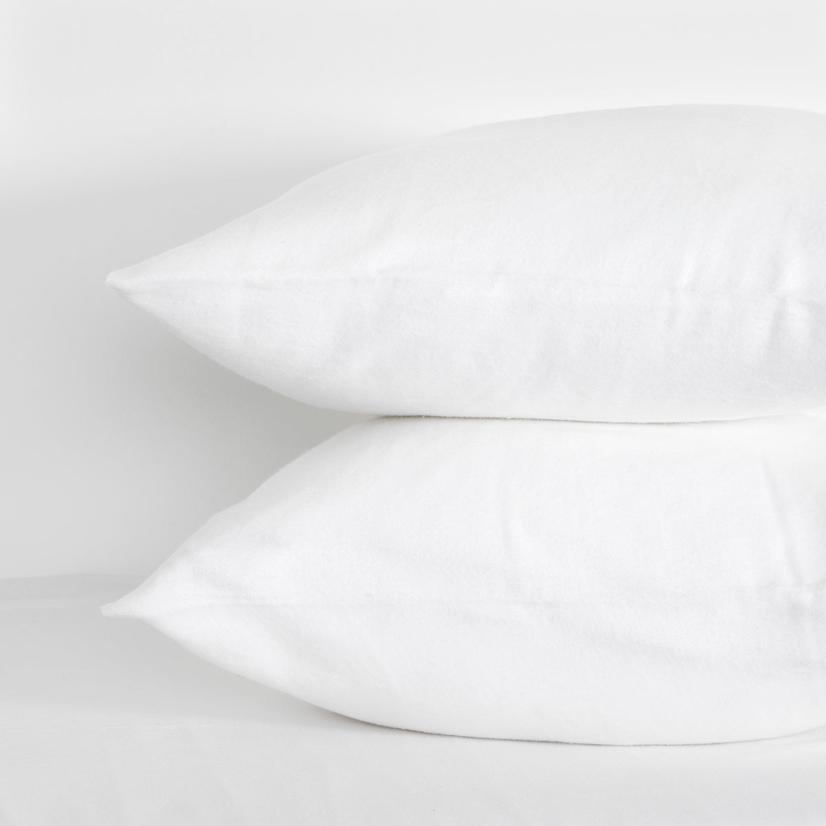 Set de 2 Sous taie d'oreiller Basique - 100% Molleton