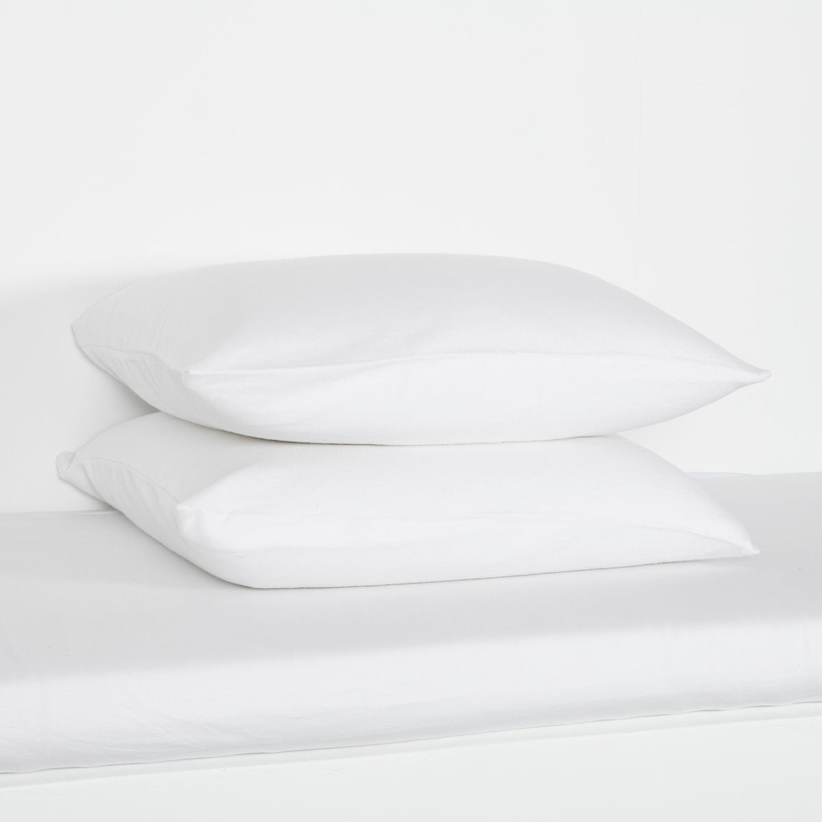 Set de 2 Sous taie d'oreiller Basique - 100% Molleton