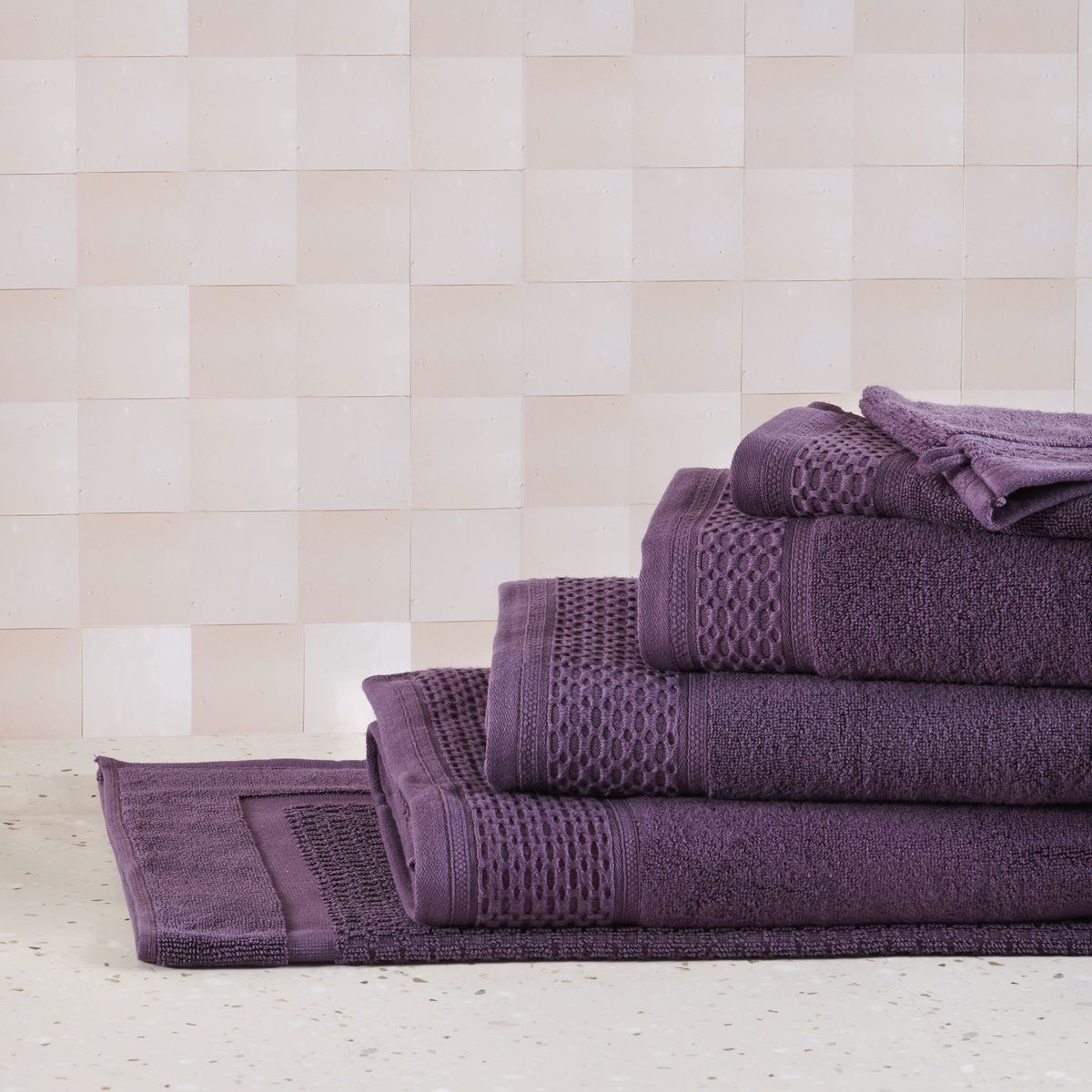 Drap De Bain Sdb 500gr Zero Twist #Couleur_AUBERGINE
