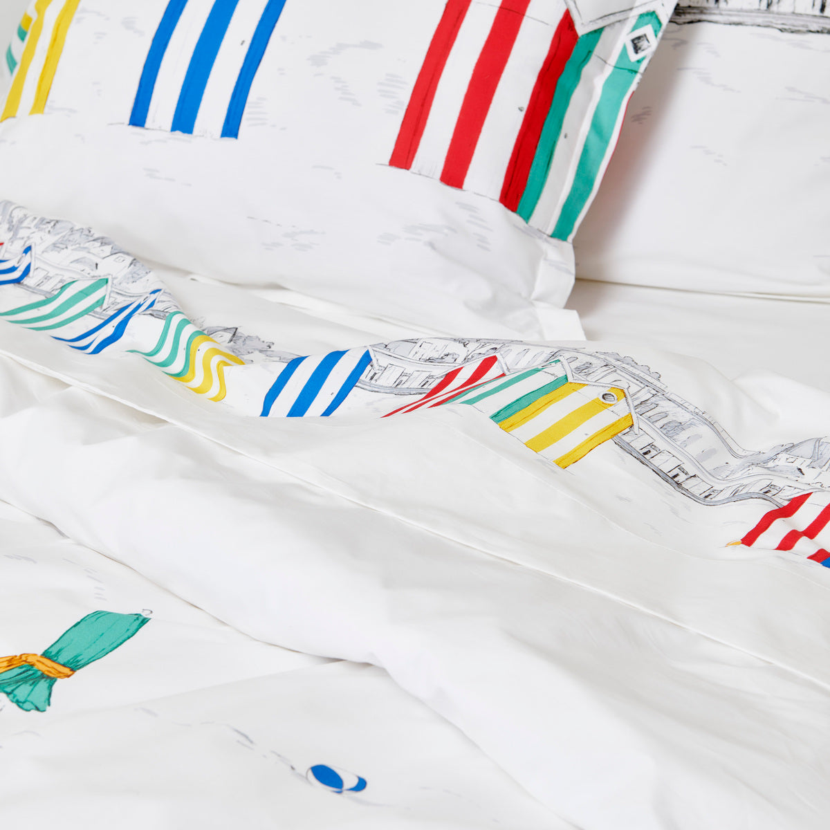 Drap plat Les Planches - Percale de coton