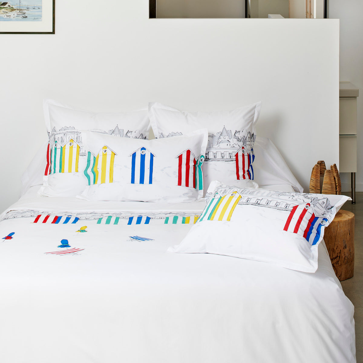 Taie d'oreiller Les Planches - Percale de coton