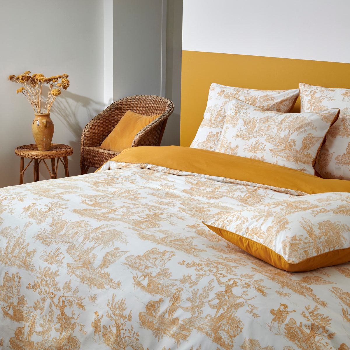 Drap plat Rêves en Or - Percale de coton