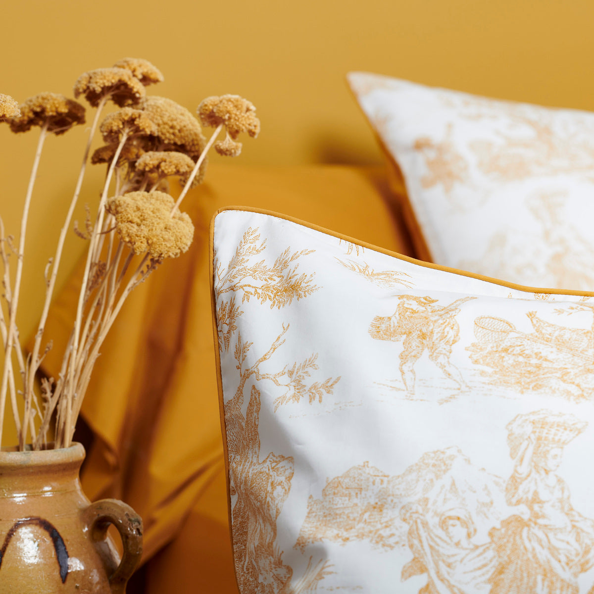 Taie d'oreiller Rêves en Or - Percale de coton
