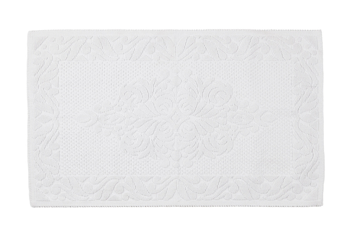 Tapis de Bain Palace - Coton Jacquard #Couleur_BLANC