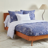Housse de couette Poème Bleu - Percale de coton