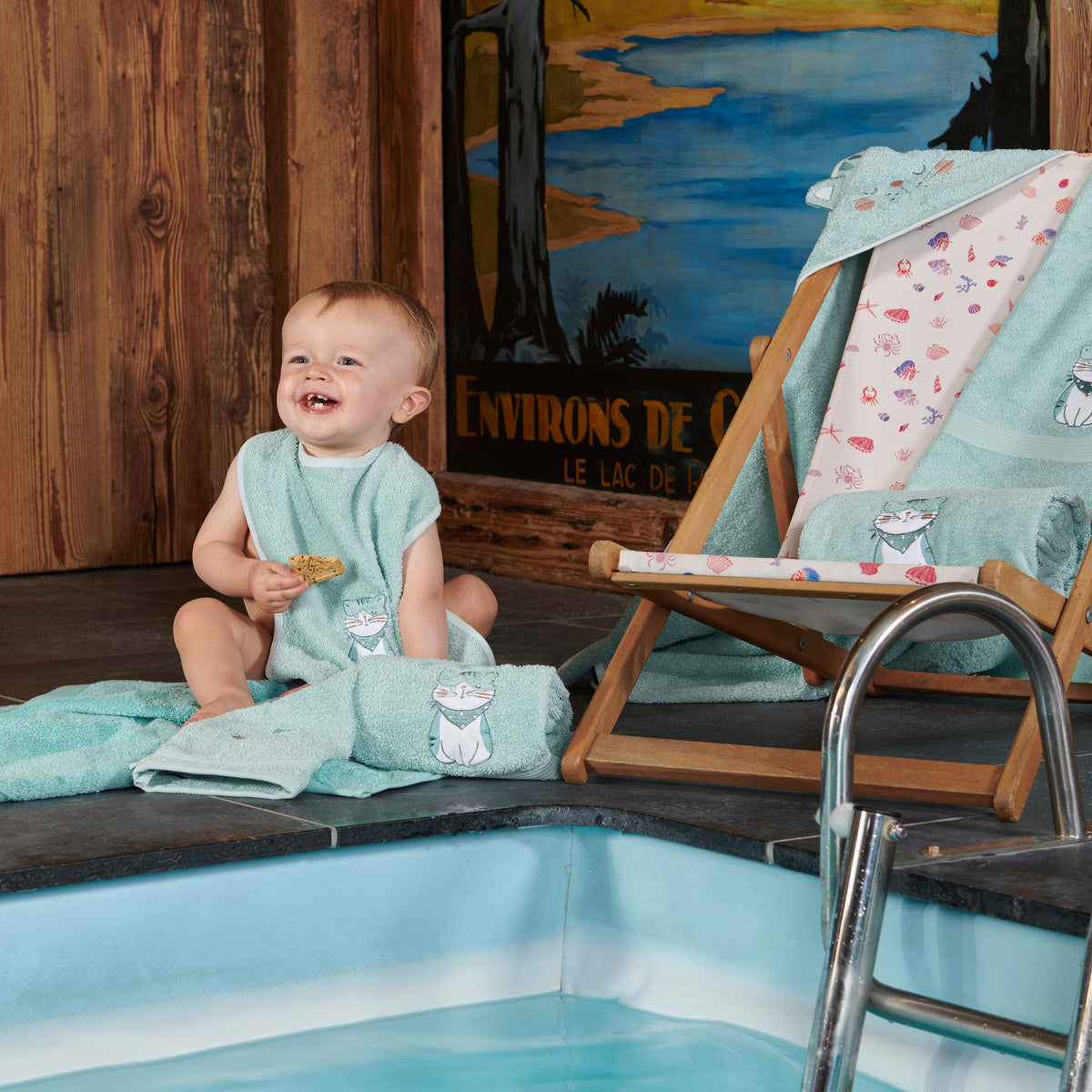 Linge de bain Les Petits Félins- Coton 450g/m²