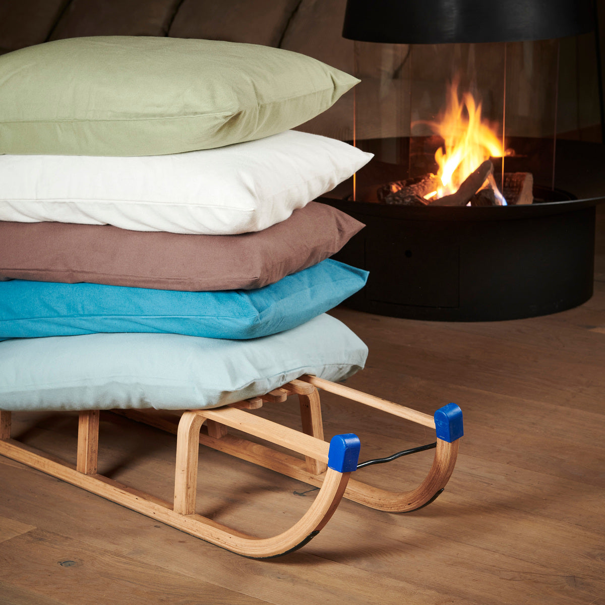 Housse de couette - Uni Flanelle #Couleur_VERT OLIVE
