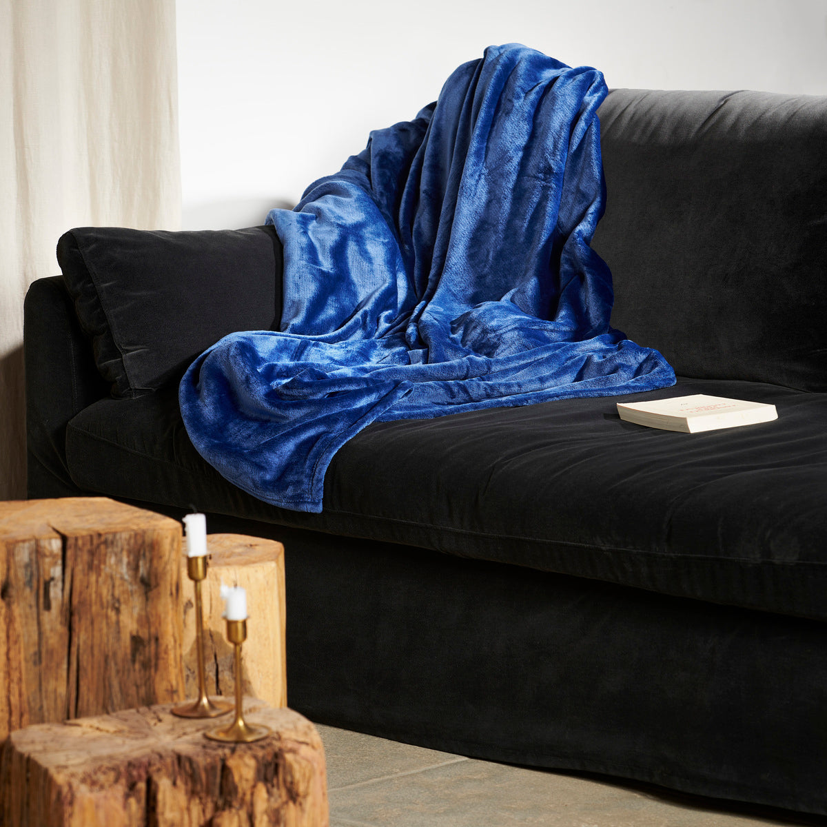 Plaid polaire - Cocoon #Couleur_MARINE
