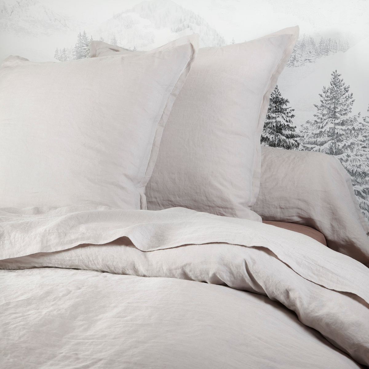 Taie d'oreiller - Uni Lin Lave #Couleur_FICELLE