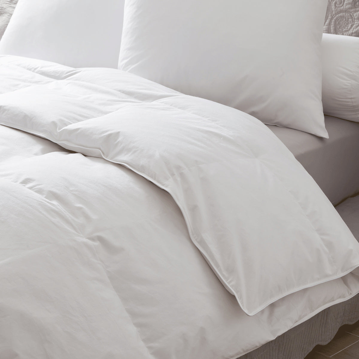 Couette Hiver ou Mi-saison 30% Duvet Canard et 70 % Plumettes | Linge de Lit | Tradition des Vosges #Couleur_BLANC