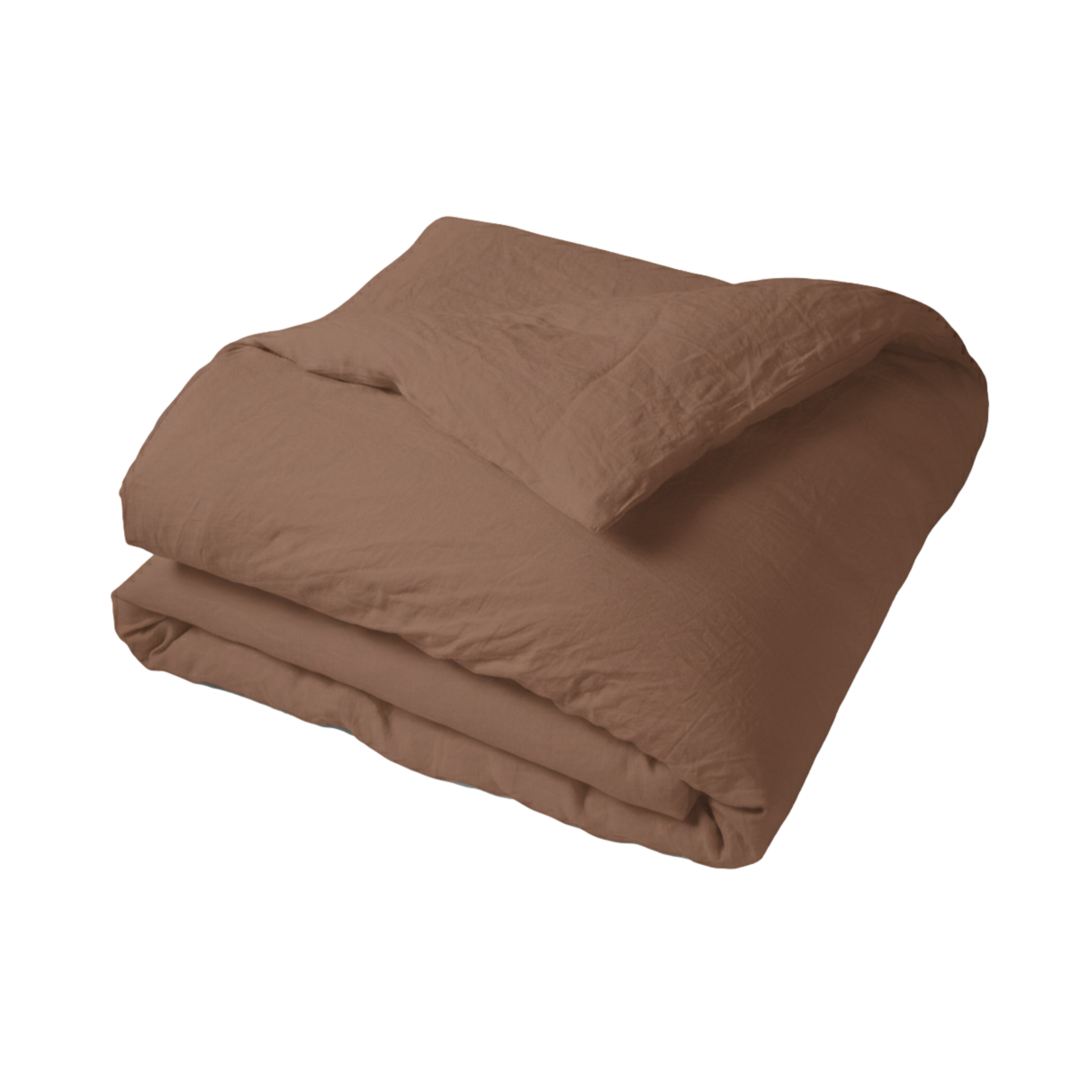 Housse de couette - Uni Lin Lave #Couleur_CAPPUCCINO
