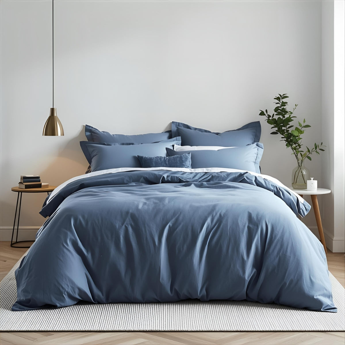 Housse de couette - Uni Percale de coton #Couleur_CELADON