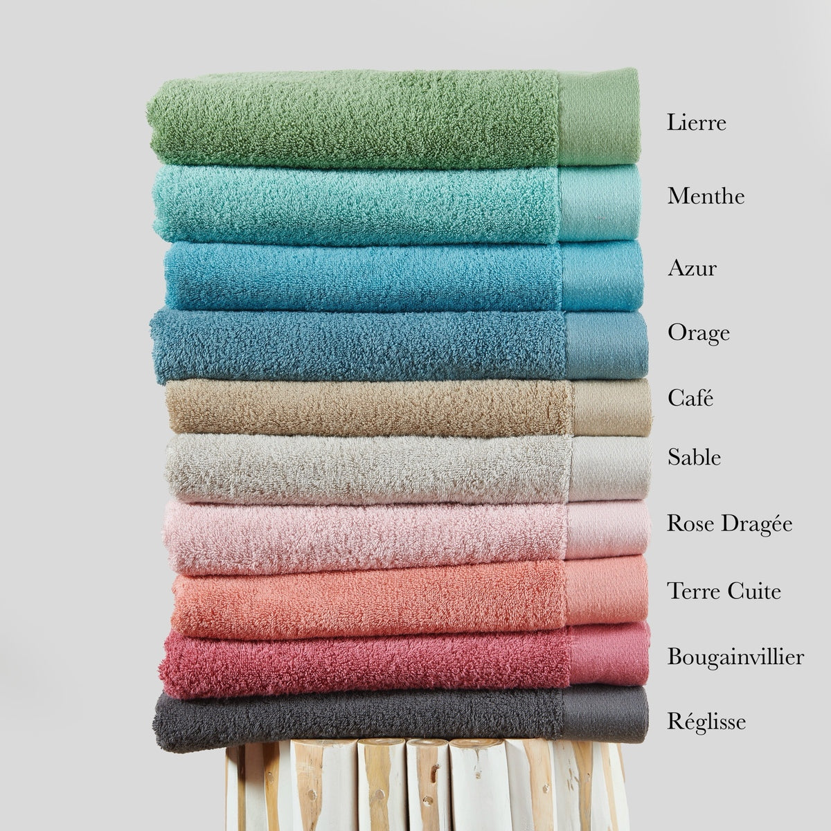 Serviette Sérénité - 100% Coton 650g/m² #Couleur_REGLISSE