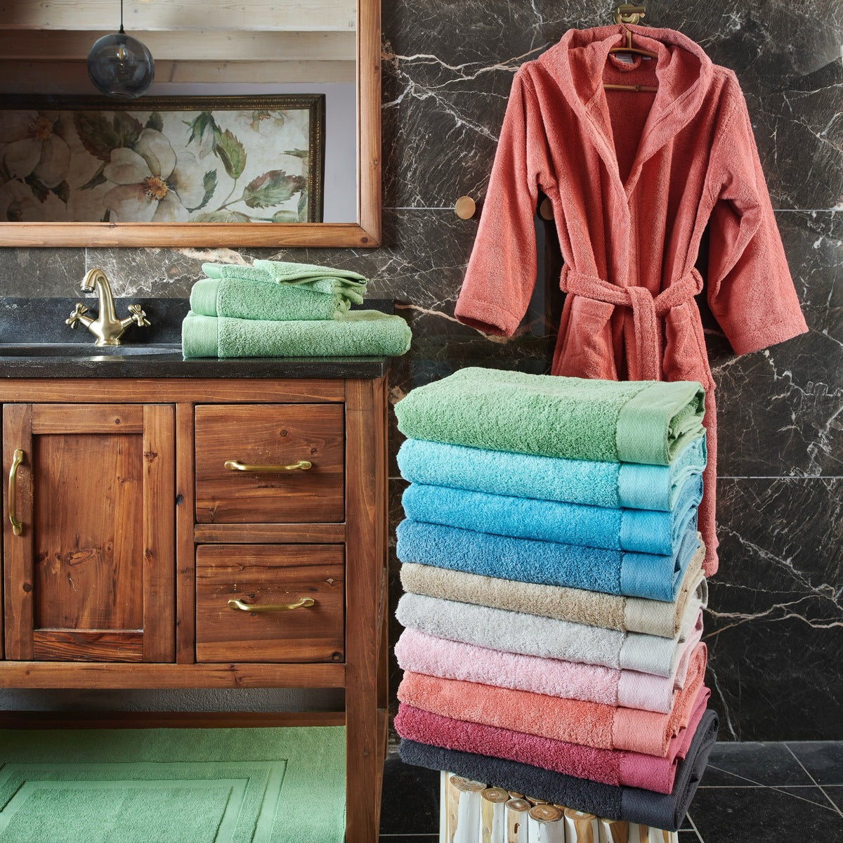 Serviette Sérénité - 100% Coton 650g/m² #Couleur_REGLISSE
