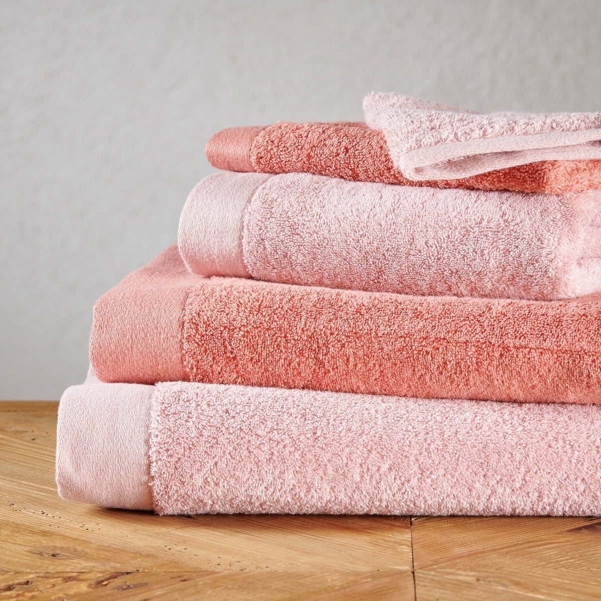 Serviette invitée Sérénité - 100% Coton 650g/m² #Couleur_ROSE DRAGEE