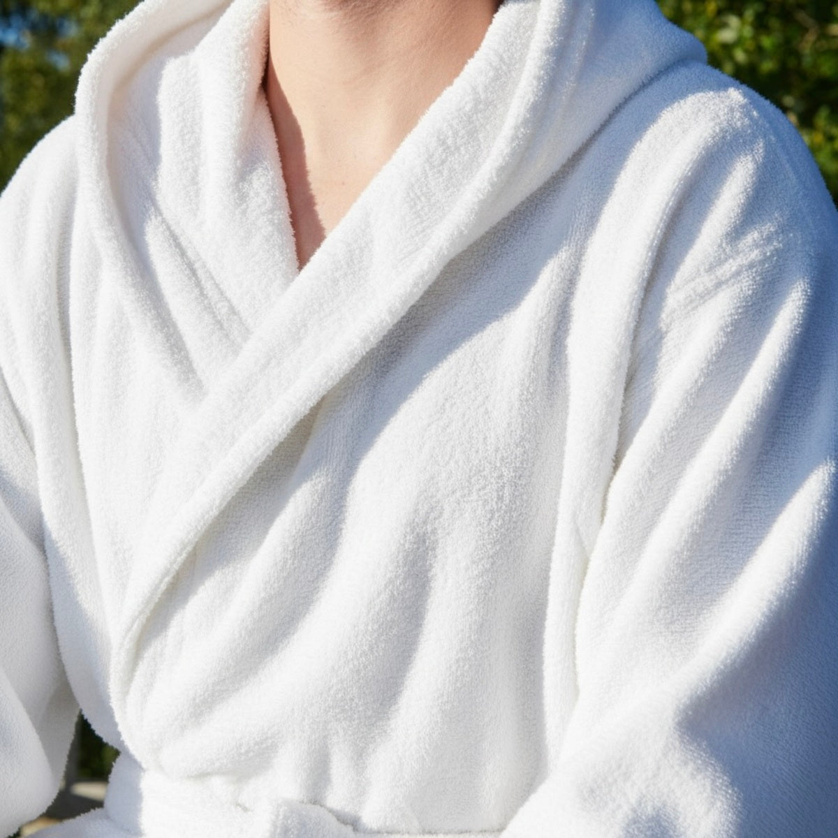 Peignoir Sérénité - 100% Coton 450g/m² #Couleur_BLANC