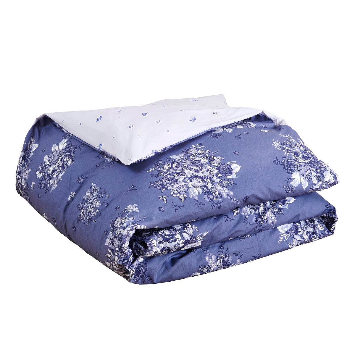 Housse de couette Poème Bleu - Percale de coton