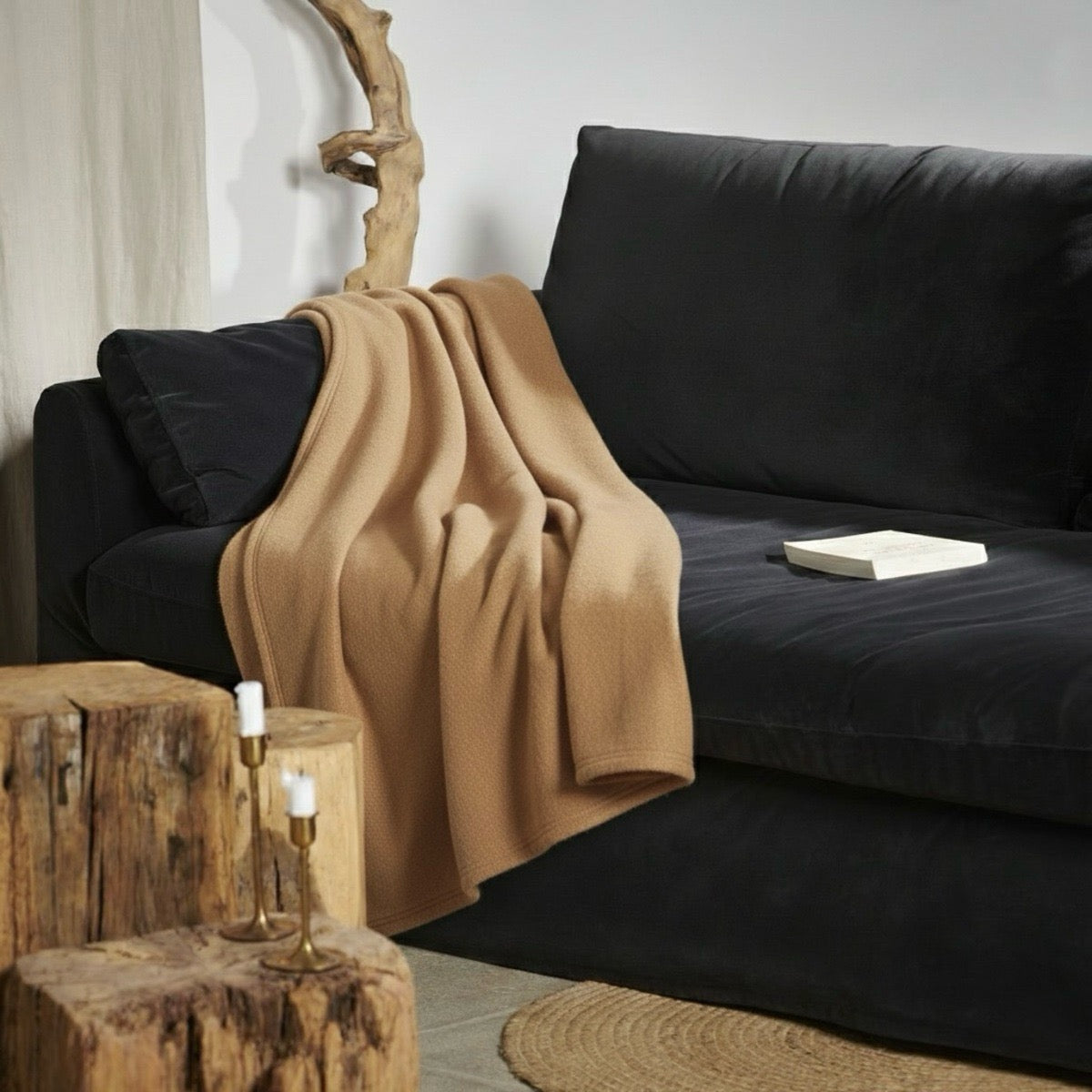 Couverture Champery - 100% Laine 350g/m² #Couleur_CHAMOIS