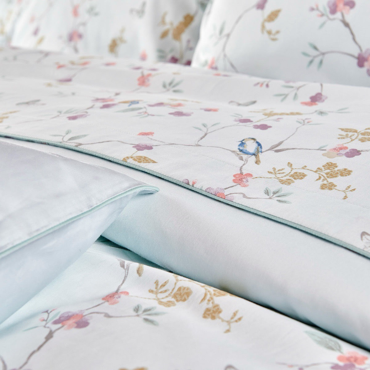 Drap plat Jardin Suspendu - Satin de coton