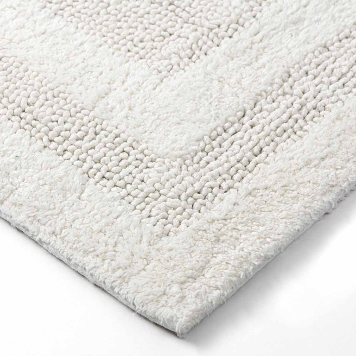 Tapis de bain réversible Zéphyr - Coton 2400g/m² #Couleur_IVOIRE ZEPHYR