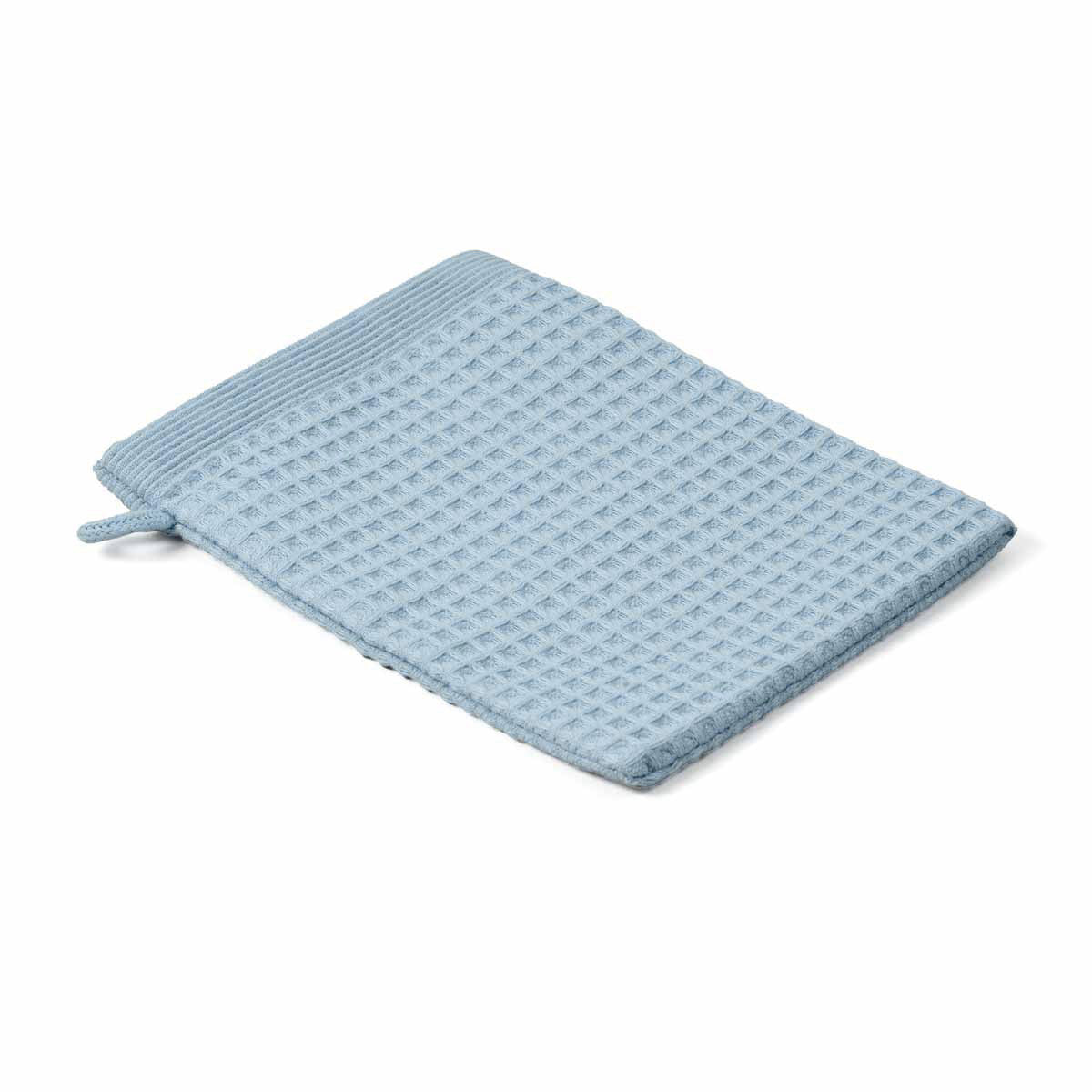 Gant de toilette en nid d’abeille 300 g/m² – Coloris Céleste – Gamme Épure #Couleur_CELESTE