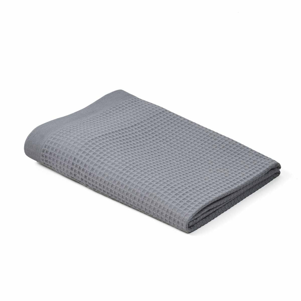 Serviette 50x100 cm en coton nid d’abeille 300 g/m² – Coloris Carbone – Gamme Épure #Couleur_CARBONE
