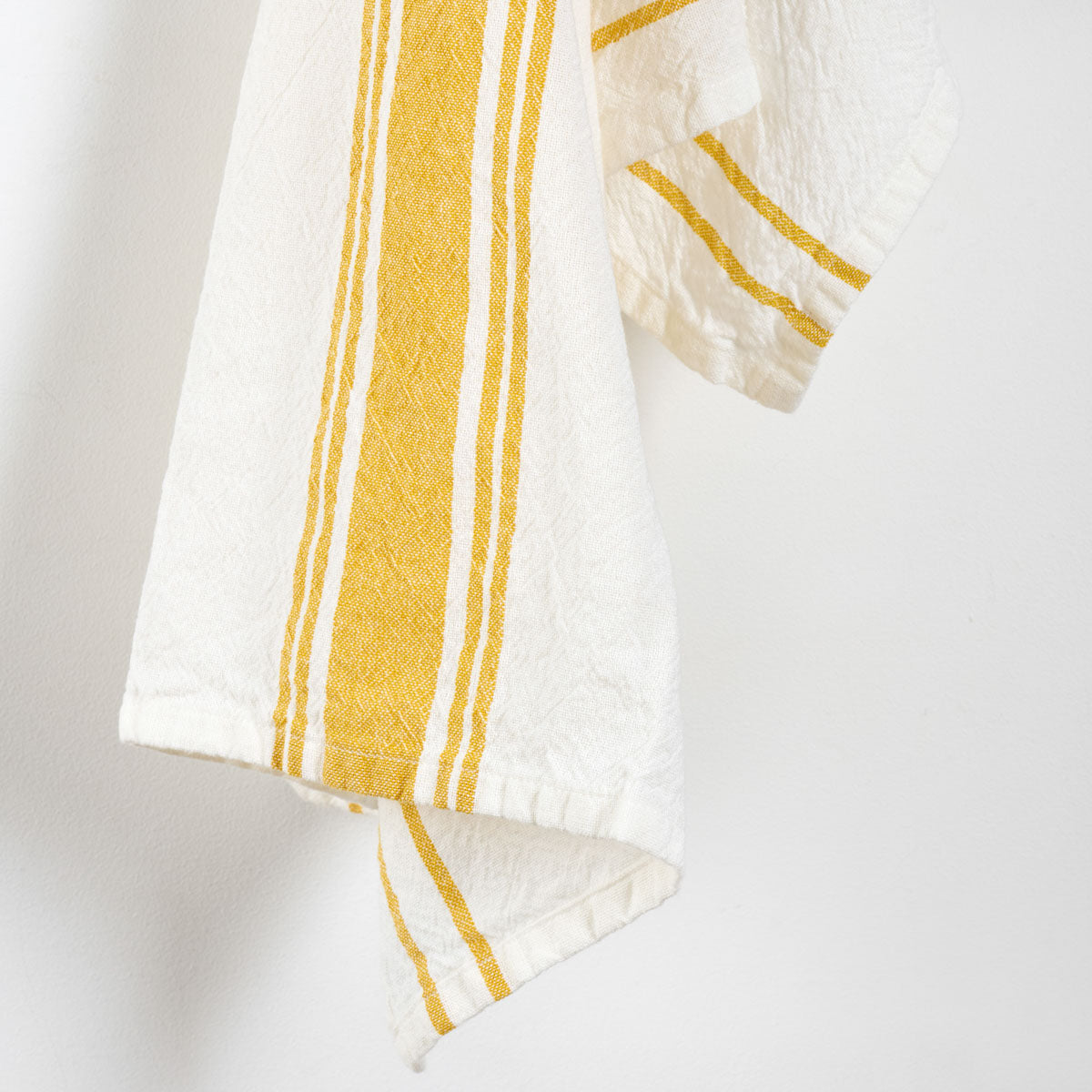 torchon à rayures zoom coloris jaune #Couleur_JAUNE
