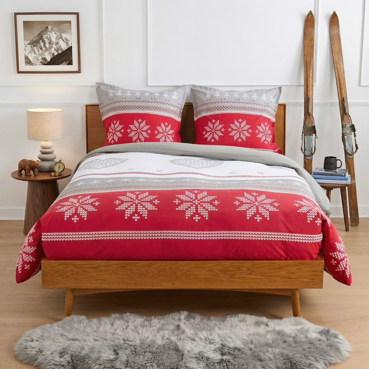 Parure de lit - Housse de couette Coeur des Alpes- Blanc des Prés