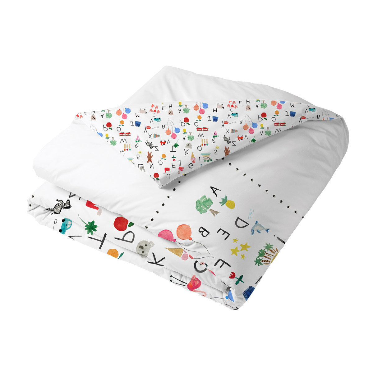 Housse de couette Abécédaire - Percale de coton