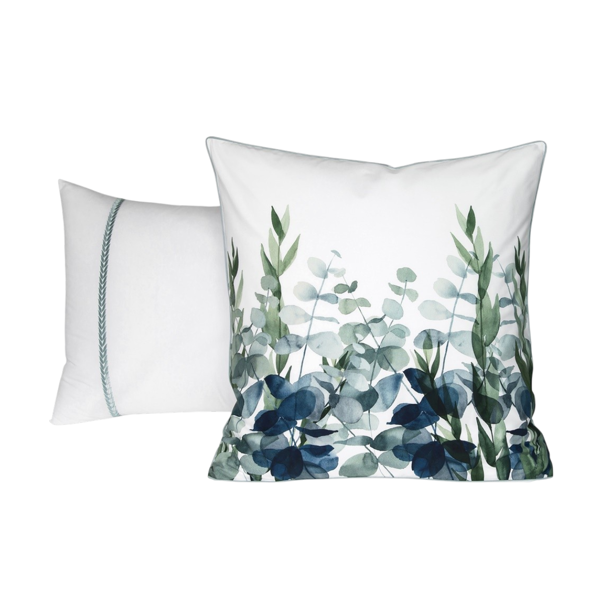Taie d'oreiller Eucalyptus - Percale de coton #Couleur_VERT