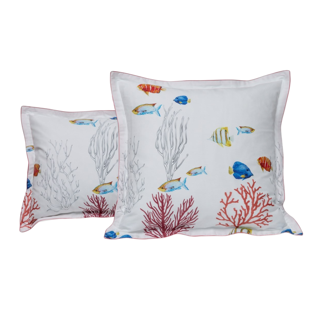Taie d'oreiller Corail - Percale de coton #Couleur_BLANC