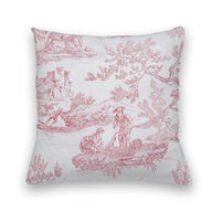 Taie d'oreiller Tendresse - Percale de coton #Couleur_BORDEAUX/NATUREL