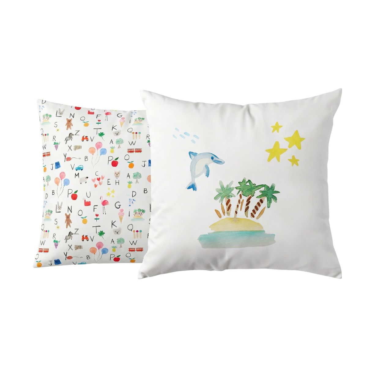 Taie d'oreiller Abécédaire - Percale de coton