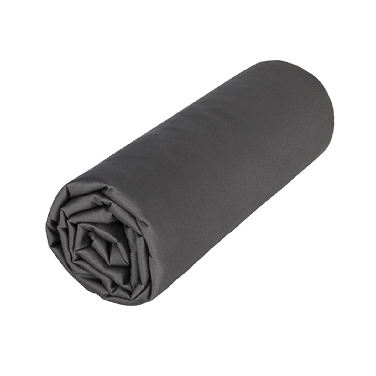 Drap housse Opium - Satin de coton #Couleur_GRIS ANTHRACITE 