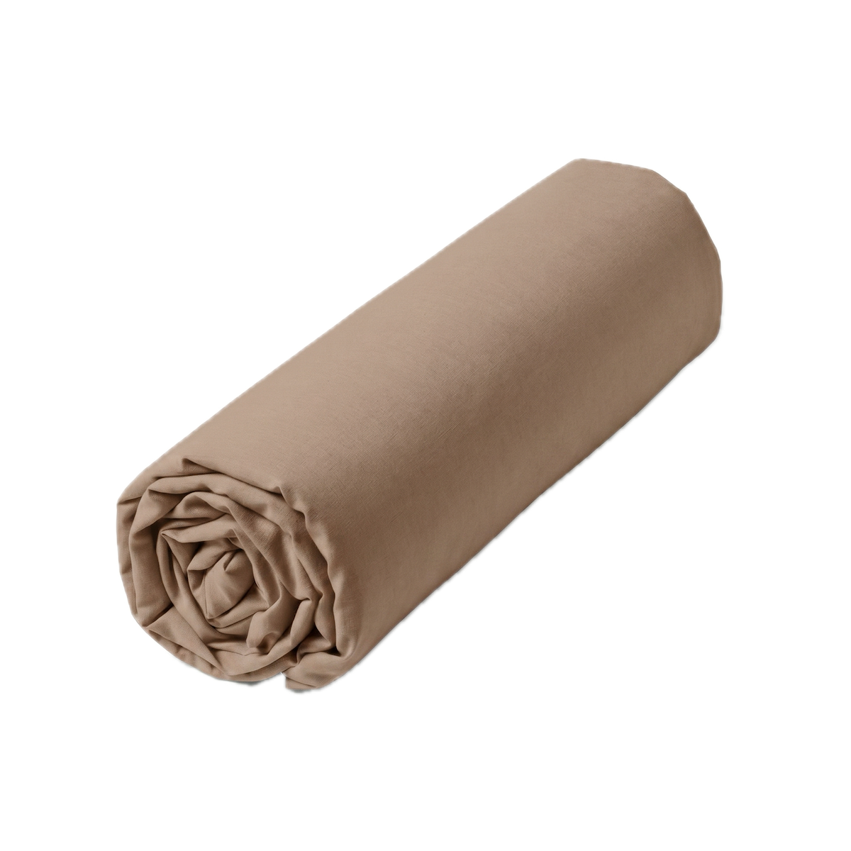 Drap housse - Uni Coton #Couleur_MARRON TAUPE