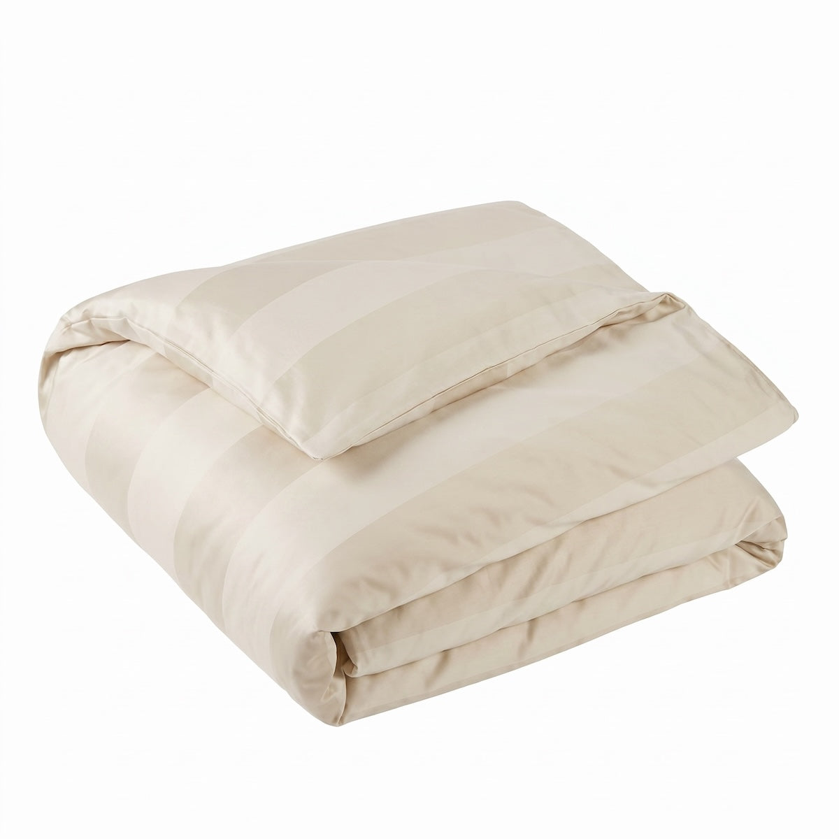 Housse de couette Belle Soirée Rayée - Satin Jacquard #Couleur_IVOIRE