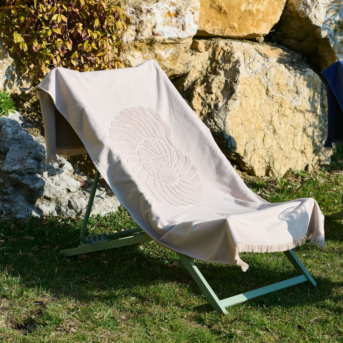 Drap de plage Coquillage beige #Couleur_BEIGE